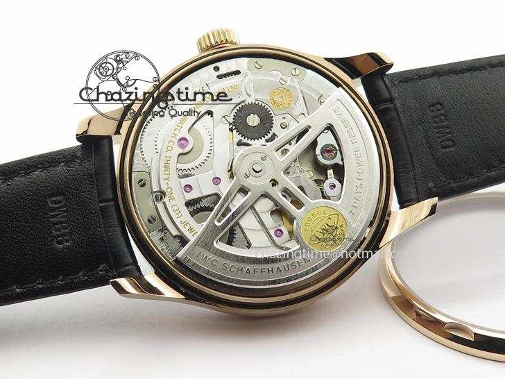 MIROTIME 0715 Portuguese Real PR RG IW5007 ZF 1:1 Best Edition Black Dial On Black Leather Strap A52010 V FreshLook 7304
